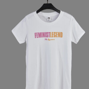 Fitted Feminist Legend shirt - white